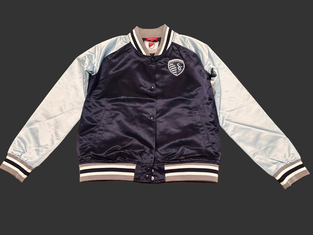 Mitchell & Ness MLS Soccer Kansas City Argyle Jacket Wind Breaker Women Medium